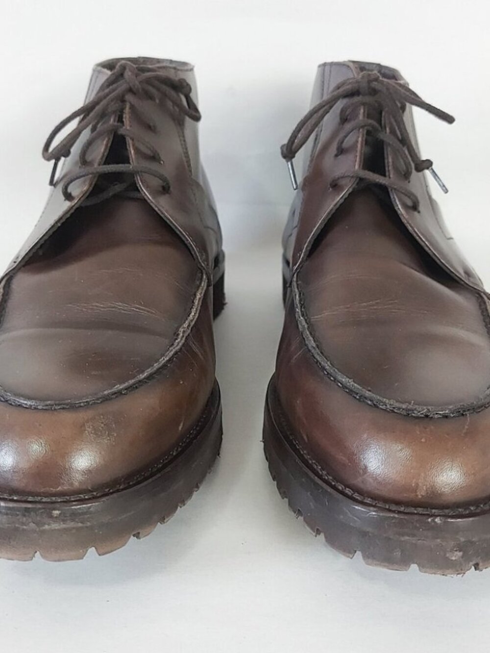 Davids Men Laceup High Ankle Chukka Boots Size 43 EU Brown Leather Comfort Shoes - Picture 9 of 14